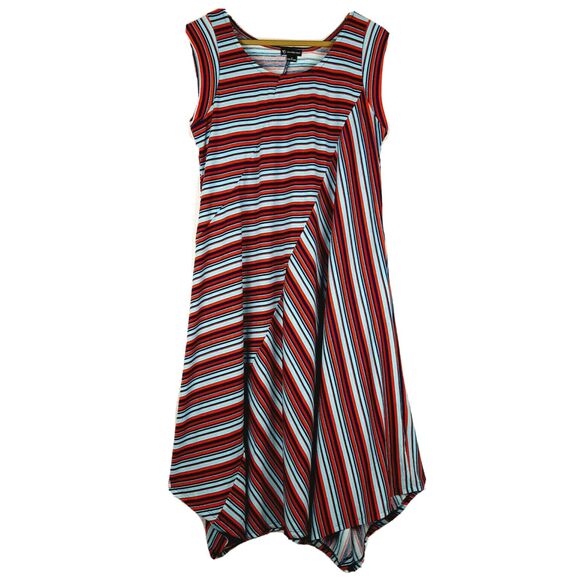 NWT New Directions Women Sleeveless Striped Dress Casual Essential Size S - Picture 1 of 11